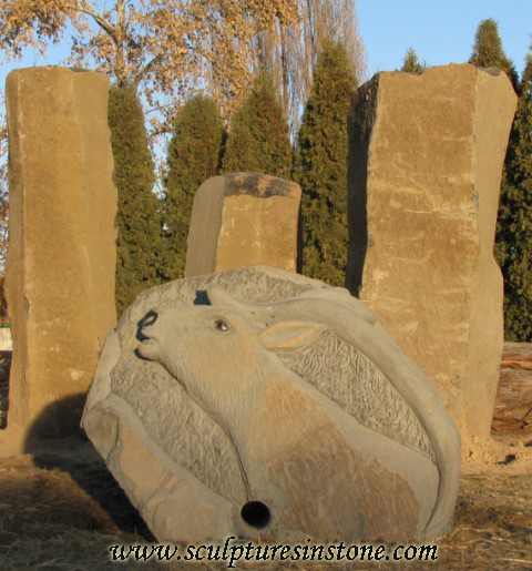 stone elk sculpture